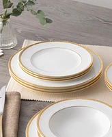 Noritake Rochelle Gold Set of 4 Dinner Plates, Service For 4