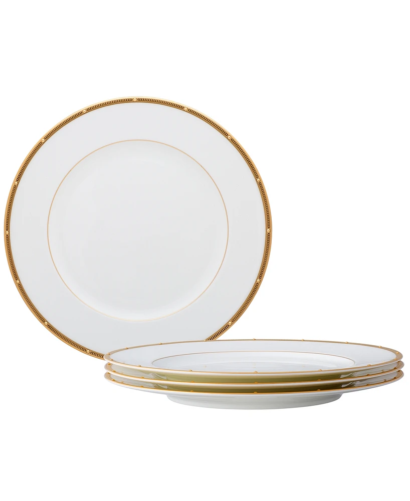 Noritake Rochelle Gold Set of 4 Dinner Plates, Service For 4