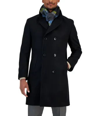 Nautica Men's Classic-Fit Double Breasted Wool Overcoat