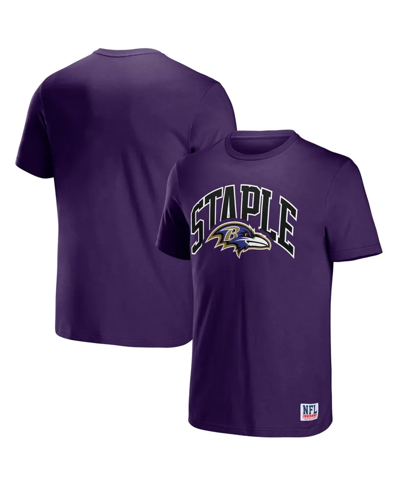 Men's Nfl X Staple Purple Baltimore Ravens Lockup Logo Short Sleeve T-shirt