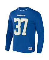 Men's Nfl X Staple Royal Los Angeles Rams Core Long Sleeve Jersey Style T-shirt