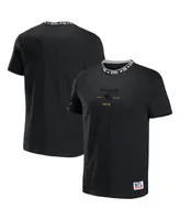 Men's Nfl X Staple Black Green Bay Packers Embroidered Fundementals Globe Short Sleeve T-shirt