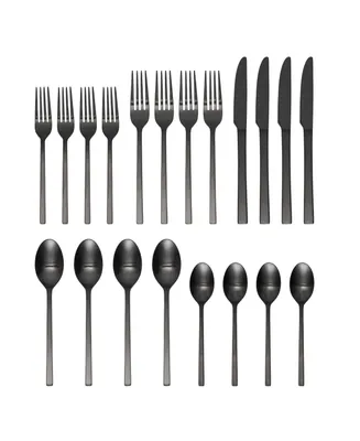 Oneida Allay Midnight 20 Piece Everyday Flatware Set, Service For 4