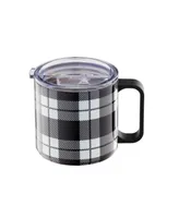 Cambridge Stackable Plaid Insulated Coffee Mugs, Set of 2