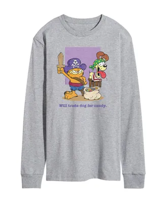 Airwaves Men's Garfield Trade Dog For Candy Long Sleeve T-shirt