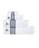 Brooks Brothers Fancy Border 2 Piece Turkish Cotton Bath Sheet Set