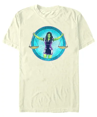 Fifth Sun Men's She Hulk Super Human Law Division Badge Short Sleeve T-shirt