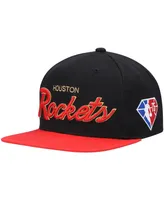 Men's Mitchell & Ness Black Houston Rockets Nba 75th Anniversary Snapback Hat