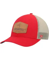 Men's '47 Red, Natural Tampa Bay Buccaneers Rawhide Trucker Adjustable Hat