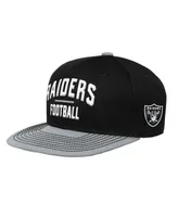 Preschool Boys Black and Silver Las Vegas Raiders Lock Up Snapback Hat