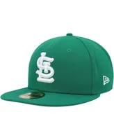 Men's New Era Kelly Green St. Louis Cardinals Logo White 59FIFTY Fitted Hat