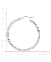 Giani Bernini Polished Tube Medium Hoop Earrings, 40mm, Created for Macy's