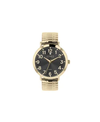 Jones New York Men's Shiny Gold-Tone Metal Bracelet Watch 42mm