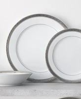 Noritake Crestwood Platinum Set of 4 Dinner Plates, Service For 4