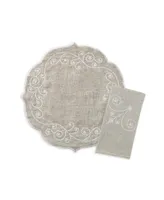 Lenox French Perle Embroidered Placemat, 16" Round