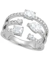 Grown With Love Lab Grown Diamond Multi-Cut Multirow Ring (1-1/2 ct. t.w.) in 14k White Gold