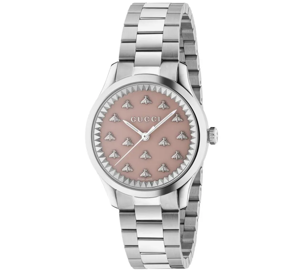 Gucci Women's Swiss G-Timeless Stainless Steel Bracelet Watch 32mm