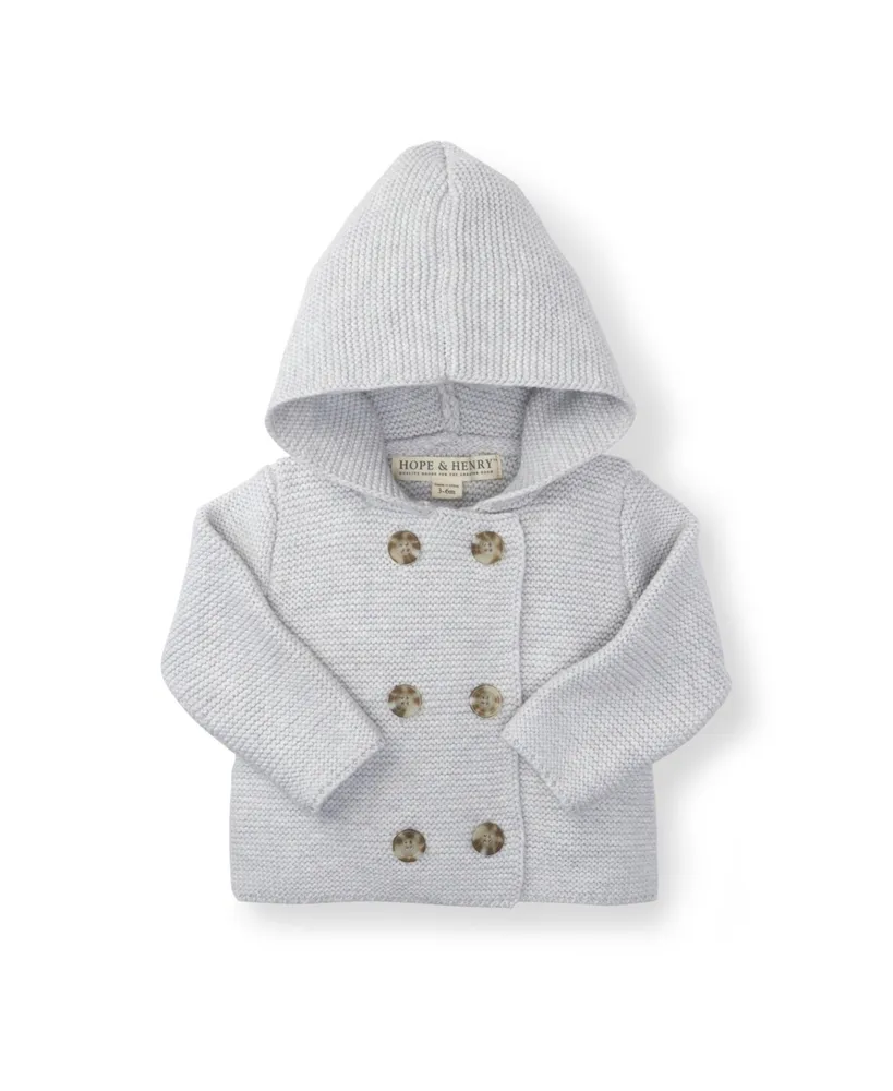 Hope & Henry Baby Boys Faux Fur Hooded Sweater