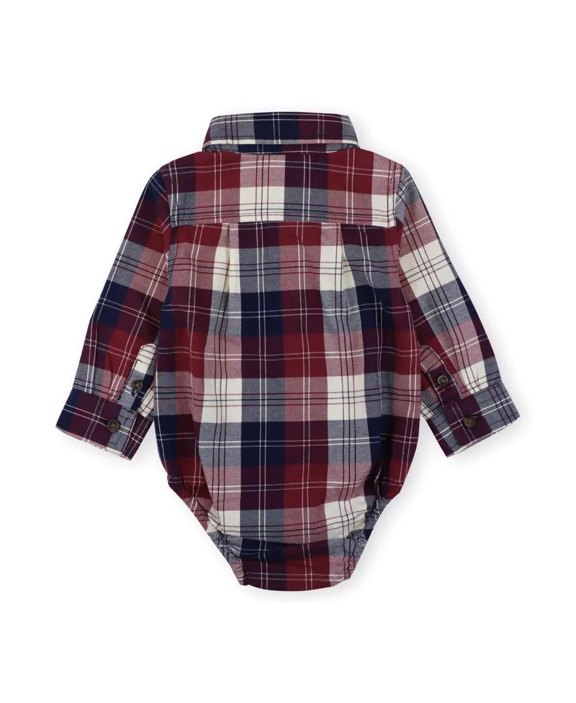 Hope & Henry Baby Boys Layette Long Sleeve Button Down Bodysuit