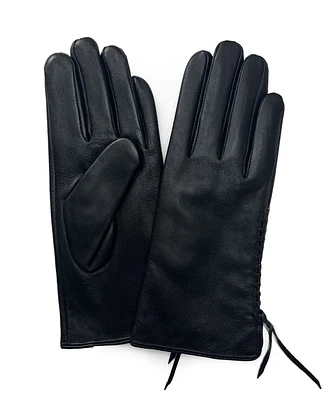 Marcus Adler Women's Stitched Genuine Leather Touchscreen Glove