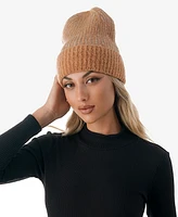 Marcus Adler Women's Confetti Cuff Ribbed Knit Beanie