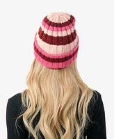 Marcus Adler Women's Stripe Ribbed Knit Cuff Beanie