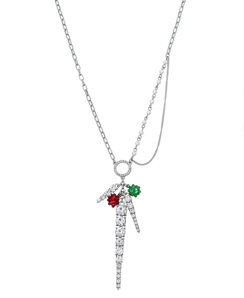 GOING ALL OUT CHARM CHAIN NECKLACE MULTI | Women's Necklaces – Betsey  Johnson