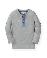 Hope & Henry Boys Henley Tee with Rolled Sleeves