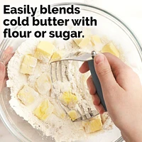 Zulay Kitchen Stainless Steel Dough Blender, Pastry Cutter, Heavy Duty Blender and Cutter with Blades