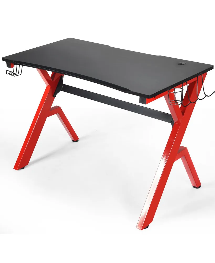 Costway Gaming Desk Computer Desk w/Controller Headphone storage