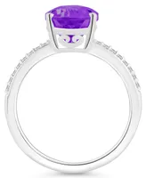 Macy's Women's Amethyst (2-3/4 ct.t.w.) and Diamond (1/10 Ring Sterling Silver