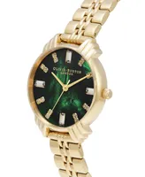 Olivia Burton Women's Art Deco Gold-Tone Bracelet Watch 30mm