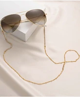 Ettika Women's 18k Gold Plated Crystal Shores Glasses Chain - Gold