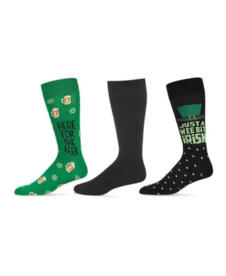 MeMoi Men's St. Patrick's Day Assortment Socks, Pack of 3