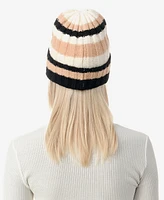 Marcus Adler Women's Stripe Ribbed Knit Cuff Beanie