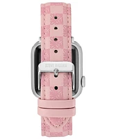 Steve Madden Women's Pink Faux Leather Band designed for Apple Watch 42mm (Series 10) & 38/40/41mm