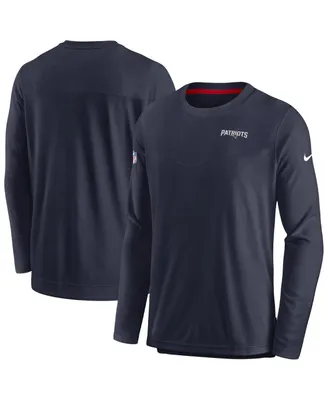 Men's Nike Navy New England Patriots Sideline Lockup Performance Long Sleeve T-shirt