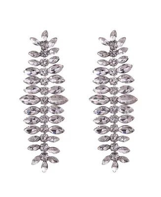 Nicole Miller Marqui Stone with Silver-Tone Drop Earring - Silver