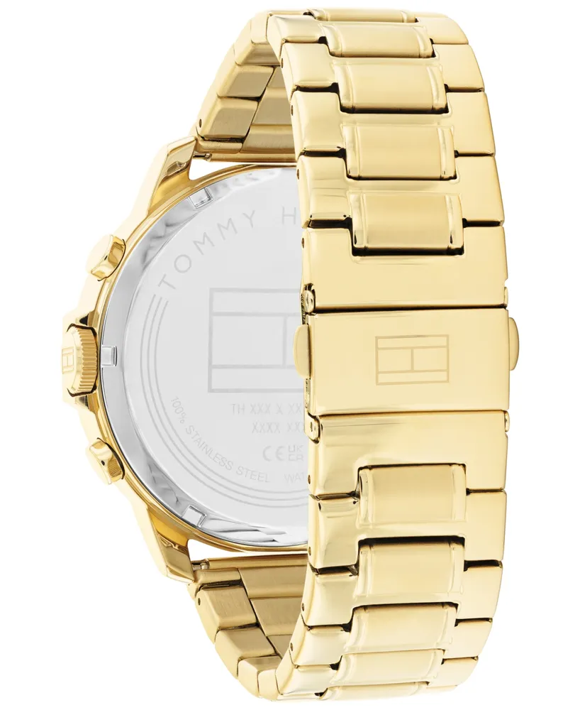 Tommy Hilfiger Men's Gold-Tone Stainless Steel Bracelet Watch 50mm - Gold