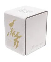 Pokemon Elite Series Arceus Alcove Flip Deck Box Ultra Pro White Leatherette Trading Card Box Stores 100 DoubleSleeved Cards