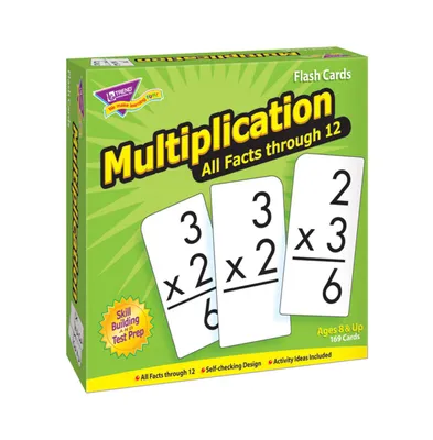 Trend Enterprises, Inc. Multiplication 0-12 All Facts Skill Drill Flash Cards Set, 169 Piece