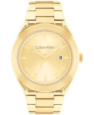 Calvin Klein Men's Gold-Tone Stainless Steel Bracelet Watch 44mm - Gold