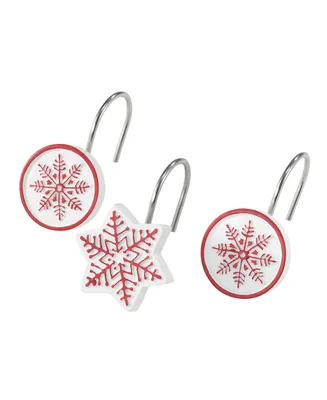 Avanti Sparkle Snowflakes Holiday 12-Pc. Shower Curtain Hooks