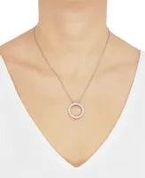 Grown With Love Lab Grown Diamond Circle Pendant Necklace (2 ct. t.w.) in 14k White Gold, 16" + 2" extender