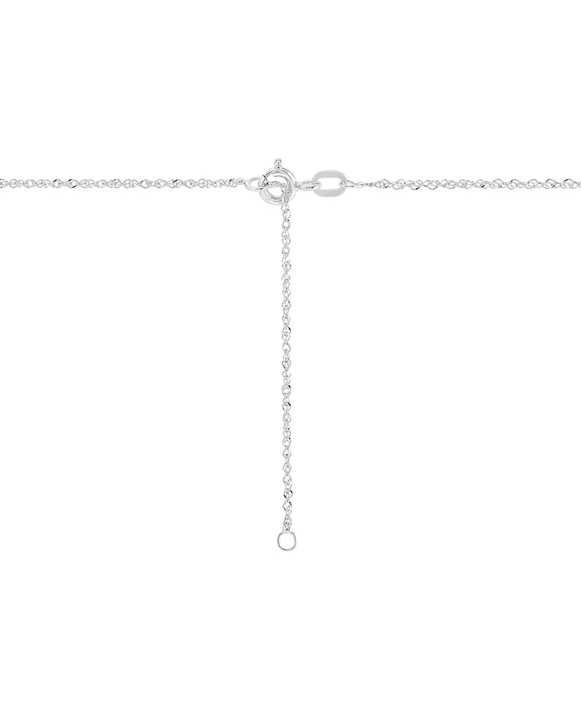 Grown With Love Lab Grown Diamond Cross Pendant Necklace (1/2 ct. t.w.) in 14k White Gold, 16" + 2" extender