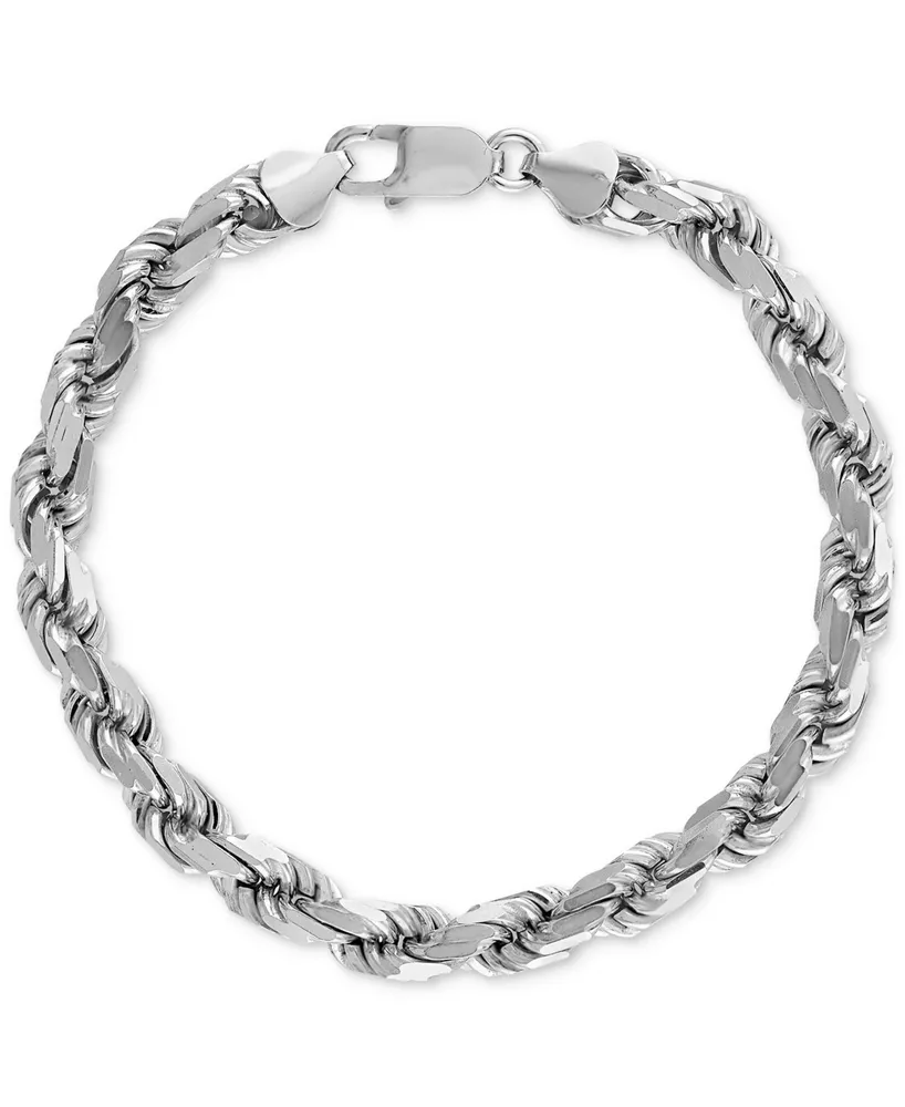 Esquire Men's Jewelry Rope Link Chain Bracelet (7.5mm