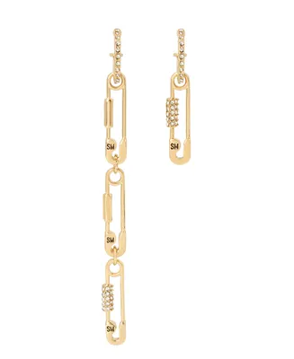 Steve Madden Safety Pin Dangle Earrings