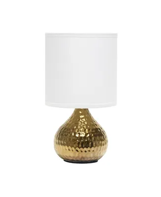 Simple Designs Hammered Drip Mini Table Lamp