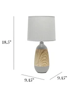 Simple Designs Ceramic Oblong Table Lamp