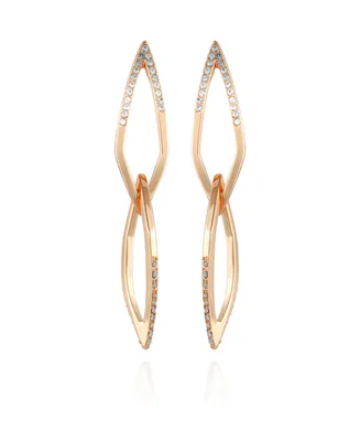 Vince Camuto 14K Gold-Plated and Crystal Diamond Link Drop Earring - K Gold